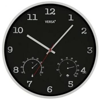 Reloj de Pared Redondo Clásico Negro 35.5 cm