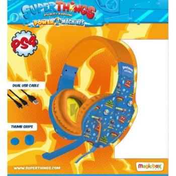 INDECA STARTER PACK SUPERTHINGS POWER MACHINE HEADSET + CABLE USB + 2 GRIPS