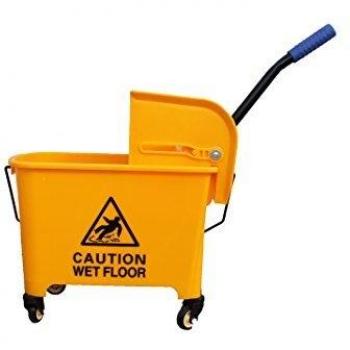 Cubo fregado dos compartimentos y prensa. Capacidad 12.5 + 12.5 Lt.