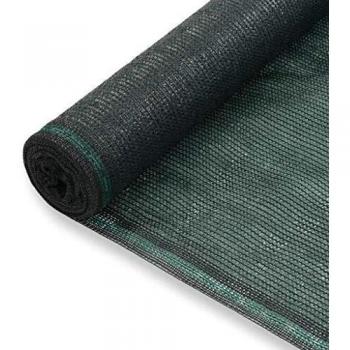 vidaXL Toldo Pista de Tenis HDPE 1,2x100m Verde Cubierta Protección Intemperie