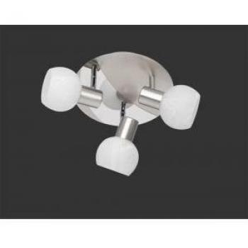 Foco Antibes 3 Spots E14 28W Metal 22cm Níquel Mate