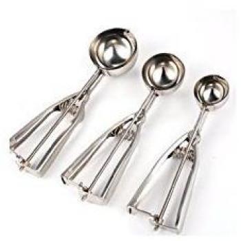 3 x Stainless Steel 4/5/6cm Scoop for Ice Cream Mash Food Spoon Kitchen Ball by Surepromise