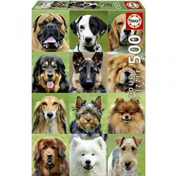 Educa Borras - Genuine Puzzles, Puzzle 500 piezas, Collage de perros