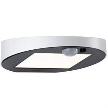 Lámpara Solar de Pared LED Paulmann Ryse, IP44, 1.2W, 3000K, 100lm, con Sensor de Movimiento, Blanca