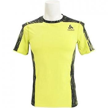 Odlo ceramicool Pro Print – Camiseta de Funktionsshirt nuevo, color acid lime, tamaño large