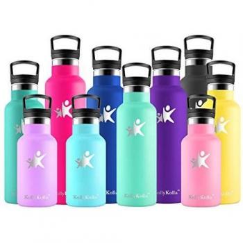 KollyKolla Botella de Agua Acero Inoxidable Termica Oficina Termos Ecológica Frascos Térmicos Deportiva con Pajita y Filtro Termo Niños Sin BPA Water Bottle Reutilizables,