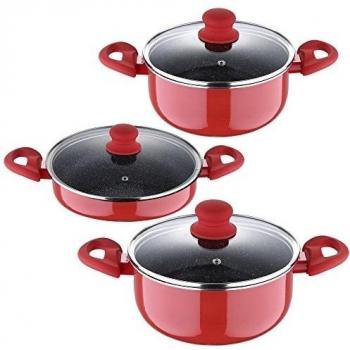 Bergner Batería de cocina 6 Piezas PK149 Rojo