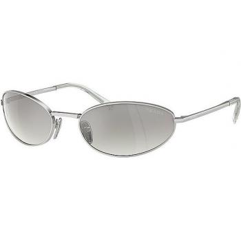 Prada PR A59S 1BC80G Women's Round Silver Sunglasses Size 59