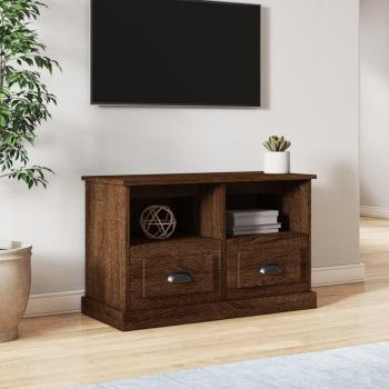 Mueble de TV madera contrachapada 80x35x50 cm marrón roble vidaXL
