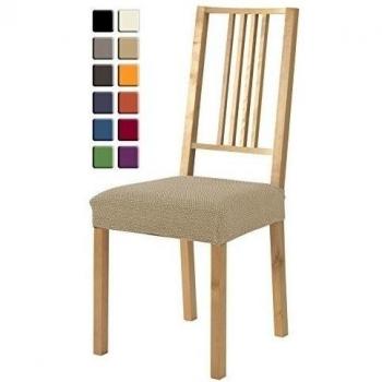 SCHEFFLER-HOME Wien Fundas para asiento de sillas 2 piezas, estirable Cubiertas de asiento, Spandex Protecdor moderna slipcover, Cubierta de asiento de la decoración de la tela lycra con banda elástica para un ajuste universal, bielástico Extraíble ta
