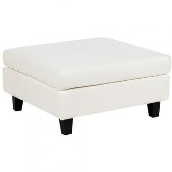 Otomana Modular Cuadrada Tapizada en Poliéster Blanco Crema Unstad