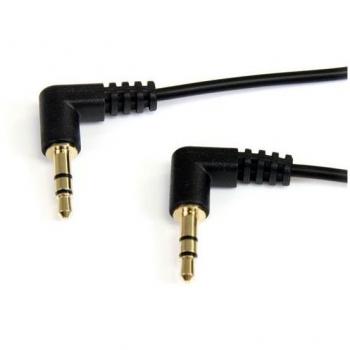 StarTech.com 1 ft Slim 3.5mm Right Angle Stereo Audio Cable - M/M