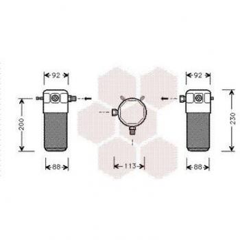 Filtro Deshidratante para Aire Acondicionado VAN WEZEL 5900D099 - Secador de Climatización