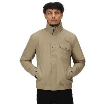 Chaqueta impermeable insulada para hombre Regatta Raynor Beige y Verde
