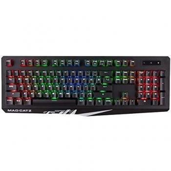 Teclado mecánico para juegos Madcatz S.T.R.I.K.E. 4 negro retroiluminado con teclas Cherry MX Brown y anti-ghosting