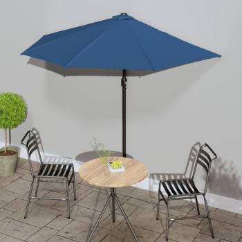 Sombrilla balcón semicircular palo aluminio 300x155x223cm Color Taupe Oscuro, Rojo burdeos, Terracota y Sombrilla balcón semicircular palo aluminio azul 270x144x222 cm vidaXL