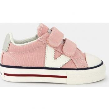 Victoria Tribu Canvas Sneakers for Kids with Contrast Logo and Velcro Straps