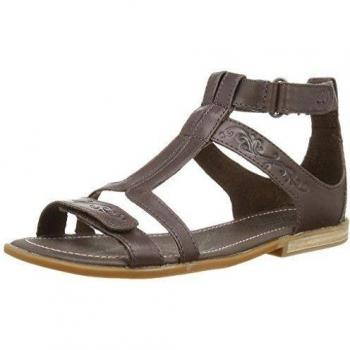 Timberland Girls Flat Sandal FTK_EK Willowbrook Gladiator - Sandalias de vestir de cuero para niña marrón Braun