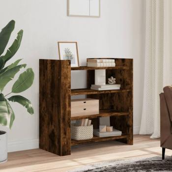 Aparador de madera de ingeniería roble ahumado 73,5x35x75 cm Vidaxl Marrón