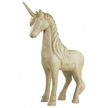 Décopatch LA007O - Un support en papier brun mâché 40x13x55 cm, Licorne