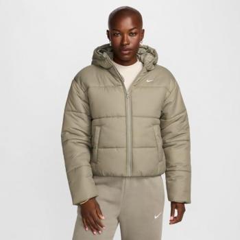 Nike Sportswear Classic Puffer Chaqueta con capucha de ajuste holgado Therma-FIT - Mujer - Verde (S)