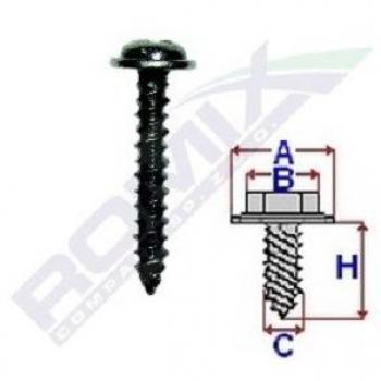 Tornillo para chapa ROMIX 45087, 10 piezas, acero inoxidable, cabeza plana, rosca completa, tamaño M4x20mm