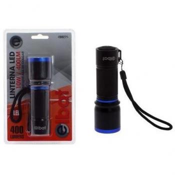Elbat Linterna LED 10W 400lm con Cordón de Transporte Negro/Azul