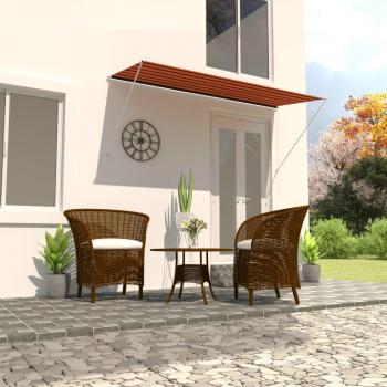 Toldo retráctil Día y Noche naranja y marrón 300x150 cm