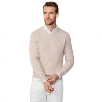 Suéter de Punto Viscosa Lambswool Blanco Antiguo