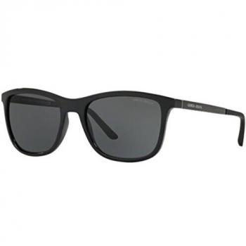 Armani Men's 0AR8087 501787 56 Sunglasses, Black/Grey