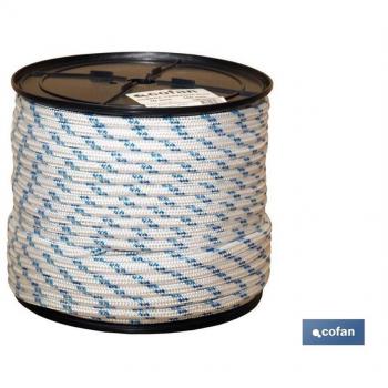Carrete Cuerda Trenzada Poli 12mm 100 Mts blanco