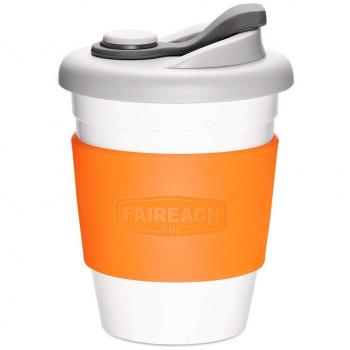 Taza de Café para llevar con Tapa, Mug Café Reutilizable con Manga Antideslizante, Coffee To Go Ecológica de Viaje con sin BPA, Vasos de Café apto para Lavavajillas y Microondas, 340ml