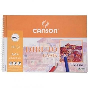 Canson Dibujo Basik Liso, Álbum Espiral Microperforado, A4+