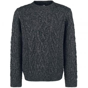 Brandit Cable Pullover Sudadera Antracita Mezclado S