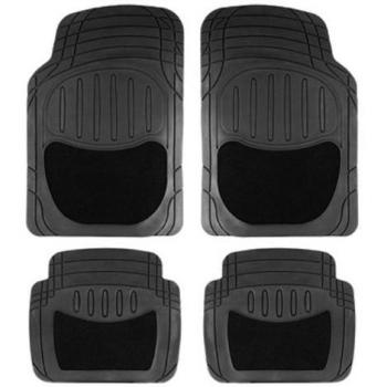 BC Corona GOM001013 Alfombra Universal de Goma con Moqueta, Negro