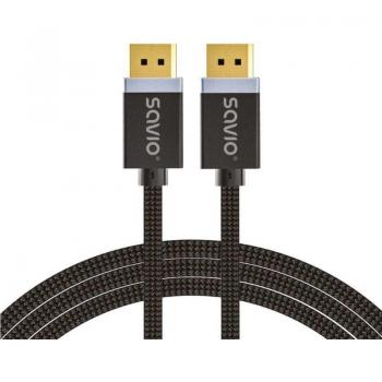Cable DisplayPort Savio CL-166 Negro 2 m
