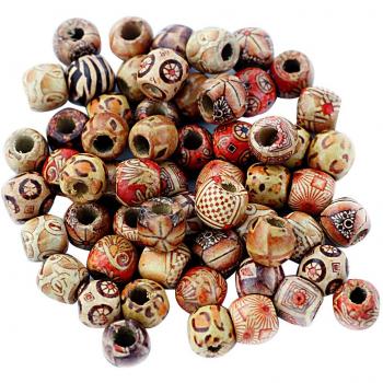 Snner #2 100 bolas de madera, cuentas espaciadoras intermedias, joyería artesanal