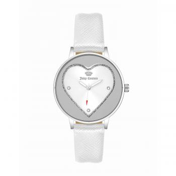 Juicy Couture Women's Watch JC1235SVWT (38 mm) Silver/White Transparent