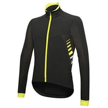 rh+ Logo Alfa Padded Jacket Logo Alfa Padded Jacket, Hombre, Negro/Fluo Yellow/Reflex, XXXL
