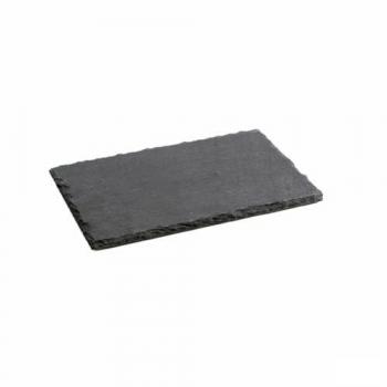 Bandeja de Cerámica Efecto Pizarra Negra Quid Gastro Fresh (40 x 30 cm) (12 Unidades)