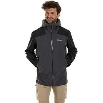 Berghaus UK Paclite Peak Vent Gore-Tex Chaqueta Impermeable, Hombre, Rayas Grises/Negro Azabache, XXXL