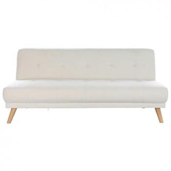 Sofá Cama DKD Home Decor 172 x 80 x 76 cm Crema Madera de Caucho Moderno Scandi