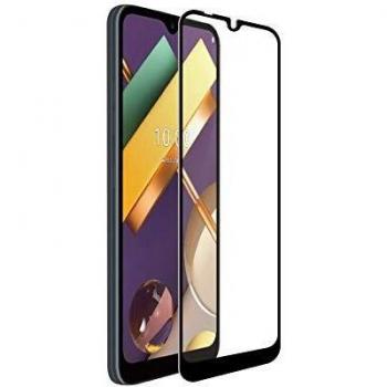 muvit for change Protector Pantalla LG K22 Vidrio Templado Plano Marco Negro