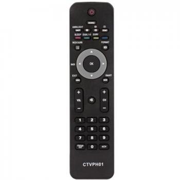 Common TV CTVPH01 Mando a Distancia Universal para Control Remoto de televisores Philips, sin configuración, ergonómico