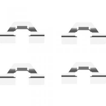 Kit de accesorios para pastillas de freno HELLA 8DZ 355 203-231 para Citroën Berlingo, C5 y Peugeot 308, 407, 607