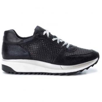 Zapato xti plano cierre cordones negro mujer