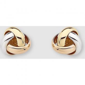 Pendientes de mujer en oro tricolor
