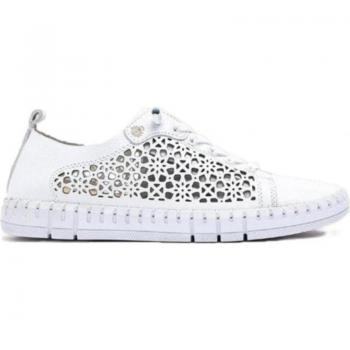 Zapatos deportivos de confort para mujer Yokono Flow 002 color blanco