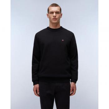 Sudadera de hombre Napapijri Balis Crew 1 negra de cuello redondo, talla L