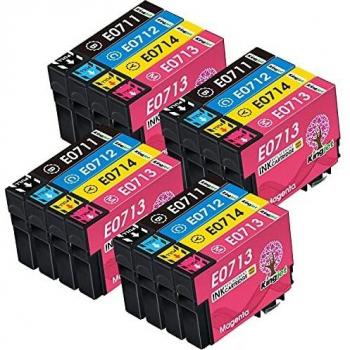 Kingjet T0715 Cartuchos de Tinta Compatible para Epson T0711 T0712 T0713 T0714 para Epson Stylus SX218 SX515W DX4000 DX4400 DX7400 DX8400 SX115 SX205 SX215 SX405 SX210